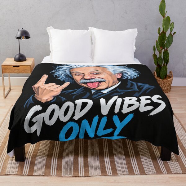 Item preview, Albert Einstein Good Vibes Only Rock Hand designed and sold by Owcomm.
