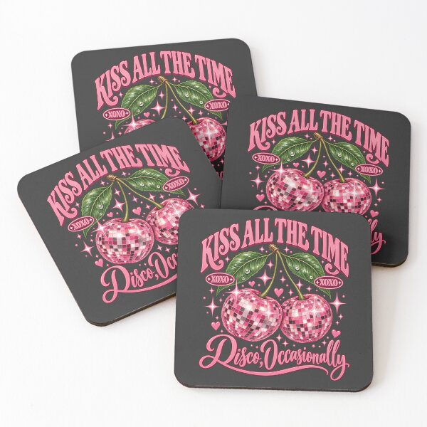 Item preview, Pink Disco Cherries Retro Mirror Ball Fruit Y2K Sparkle Hearts designed and sold by AmiGraph.