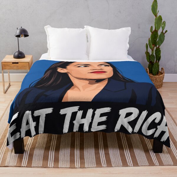 Item preview, Alexandria Ocasio Cortez Eat The Rich Portrait designed and sold by Owcomm.