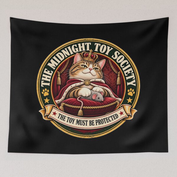 Item preview, The Midnight Toy Society – Funny Cat Emblem designed and sold by QuietSpark.