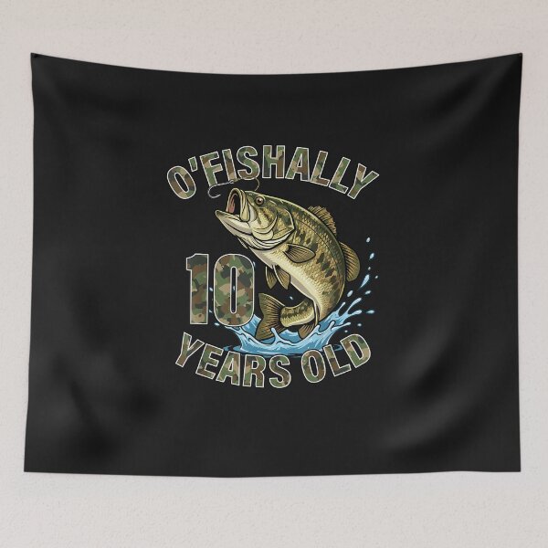 Item preview, O'Fishally 10 Years Old Fishing Birthday Bass Fish 10th Bday designed and sold by FrankIsabel.