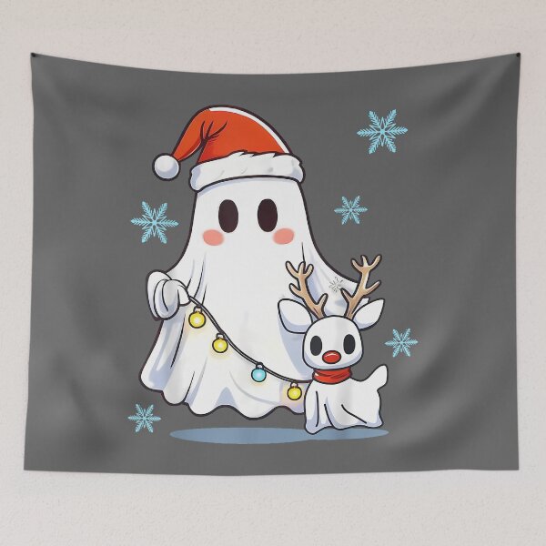 Item preview, Santa Ghost Walking Dog Christmas Pajamas designed and sold by KristineLi.