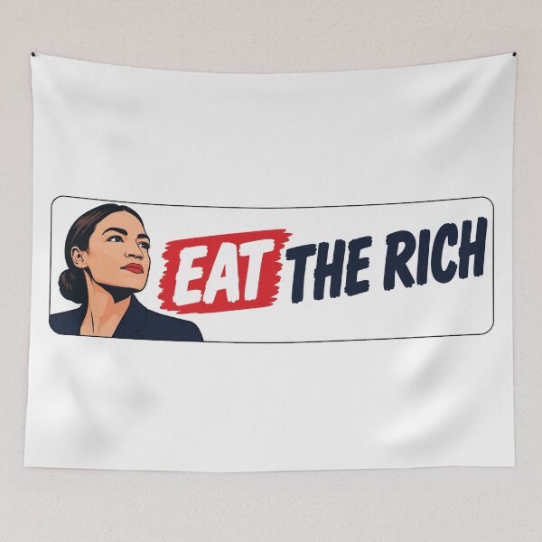 Item preview, Alexandria Ocasio Cortez Eat The Rich Illustration designed and sold by Owcomm.