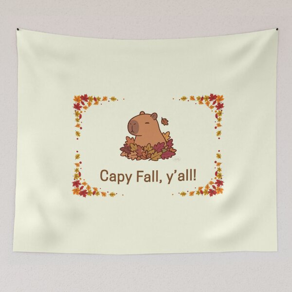 Item preview, Capy Fall Y'all! designed and sold by ArtByMEDesigns.