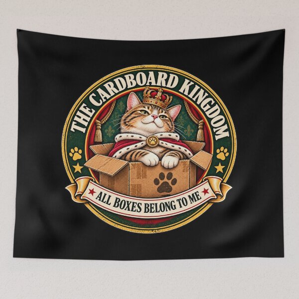 Item preview, The Cardboard Kingdom – Funny Cat Emblem designed and sold by QuietSpark.