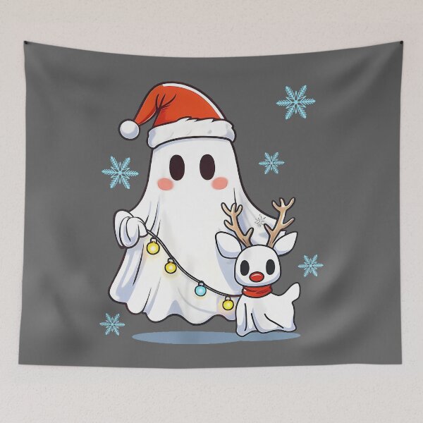 Item preview, Santa Ghost Walking Dog Christmas Pajama designed and sold by KristineLi.