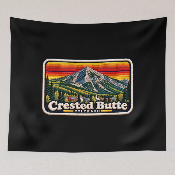 Item preview, Crested Butte Colorado Embroidered Scenic Patch designed and sold by Swanny's Custom T-shirt and Gift Designs.
