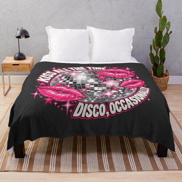 Item preview, Disco Ball Kissing Lips Retro Silver Mirror Hot Pink Party Art designed and sold by AmiGraph.