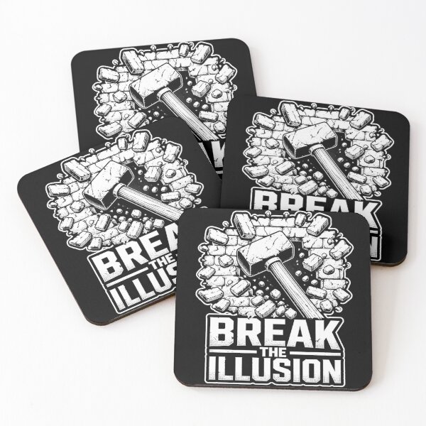 Item preview, Break The Illusion Gnostic Grimdark Philosphy. Hammer Breaking Wall. Dark Art. designed and sold by GRIMDELIGHT.