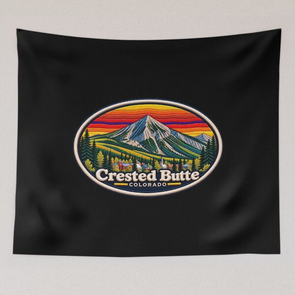 Item preview, Crested Butte Colorado Embroidered Scenic Patch designed and sold by Swanny's Custom T-shirt and Gift Designs.