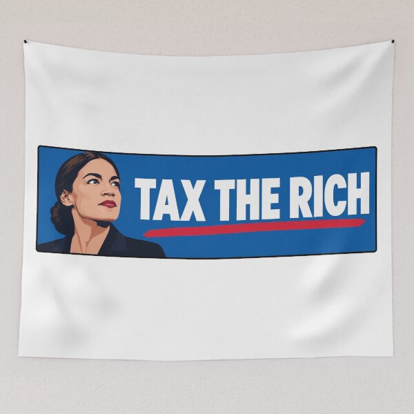 Item preview, Alexandria Ocasio Cortez Tax The Rich Portrait designed and sold by Owcomm.
