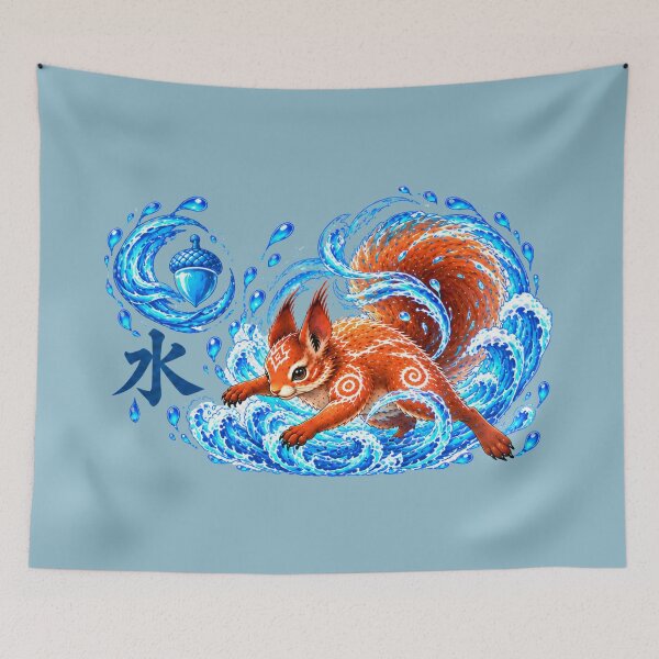 Item preview, Water Spirit Squirrel Guardian designed and sold by SecretSquirrellDesigns.