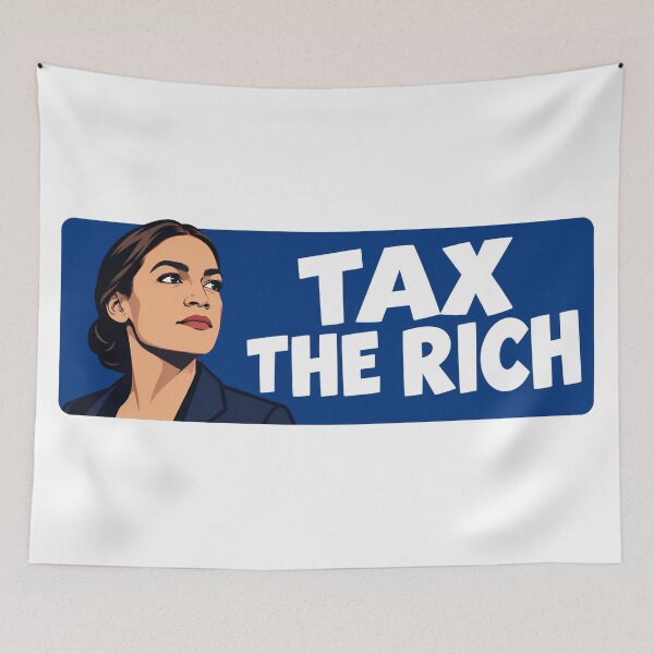Item preview, Alexandria Ocasio Cortez Tax The Rich Portrait designed and sold by Owcomm.