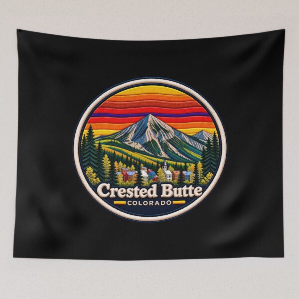 Item preview, Crested Butte Colorado Embroidered Scenic Patch designed and sold by Swanny's Custom T-shirt and Gift Designs.
