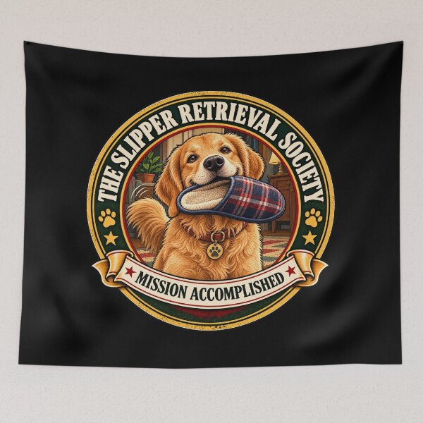 Item preview, The Slipper Retrieval Society – Funny Dog designed and sold by QuietSpark.