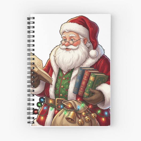 Item preview, Christmas Librarian Santa Reading with Books and Papers Classic T-Shirt designed and sold by teluguredbubble.
