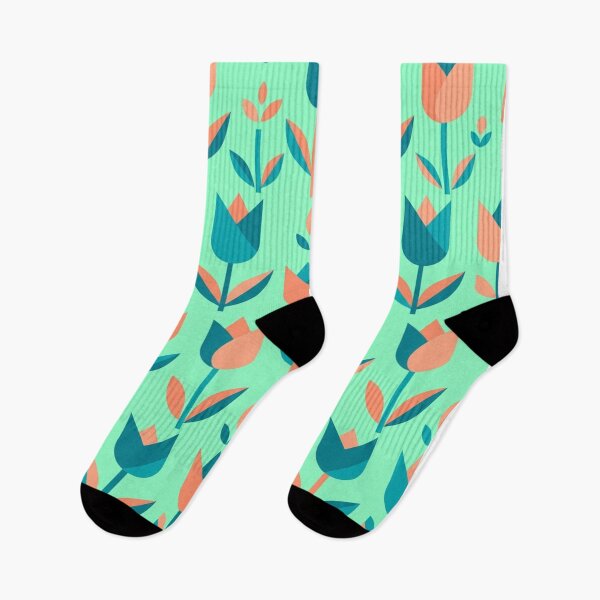 Item preview, Modern Geometric Tulip Floral Vector Pattern designed and sold by Owcomm.