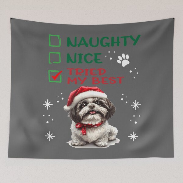 Item preview, Shih Tzu Naughty or Nice Tried My Best designed and sold by KristineLi.