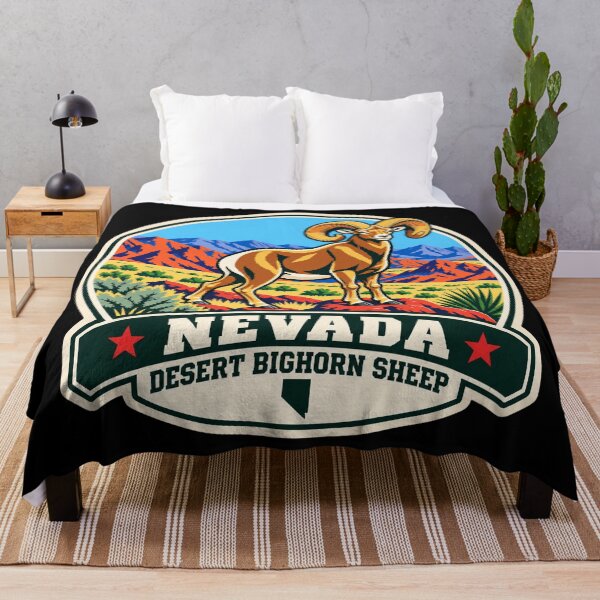 Item preview, Nevada Desert Bighorn Sheep – Retro Desert Wildlife Badge designed and sold by American Fieldmark Studio.