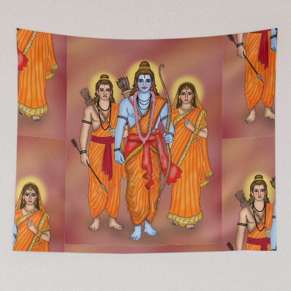 Item preview, Lord Rama Sita and Lakshman Digital Drawing | Hindu Deity Art designed and sold by Harshit_Digital_Arts.