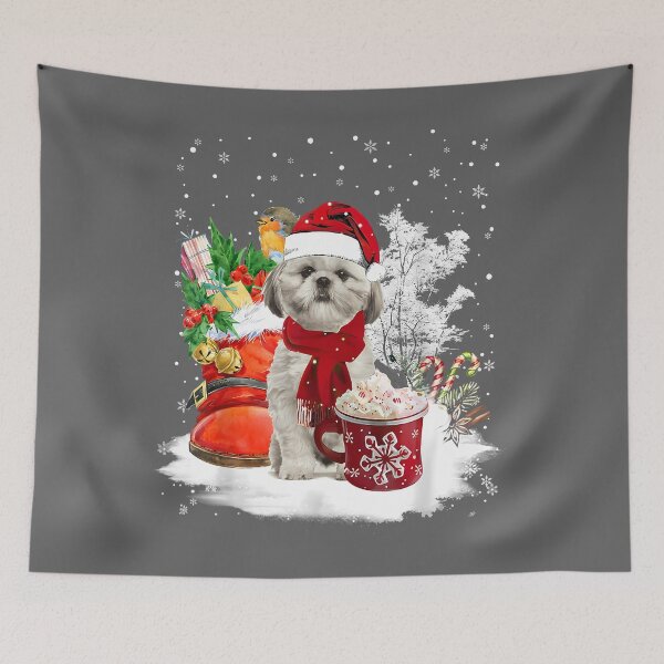 Item preview, Cute Shih Tzu Dog Christmas designed and sold by KristineLi.