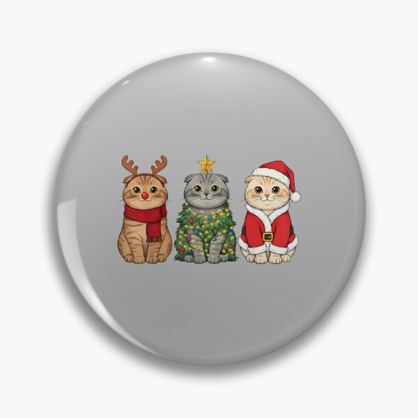 Item preview, Retro Christmas Scottish Fold Cat Santa Reindeer designed and sold by ArleneRowe.