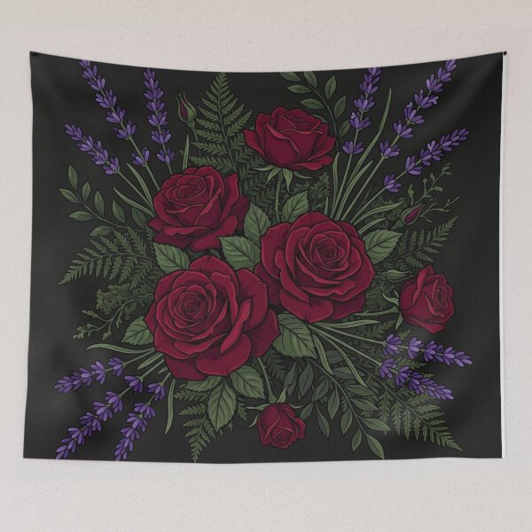 Item preview, Dark Gothic Rose And Lavender Bouquet    designed and sold by Owcomm.