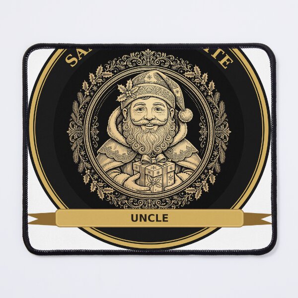 Item preview, Santa's Favorite Uncle – Fun Uncle Christmas Gold Badge designed and sold by DRAWARTIST22.