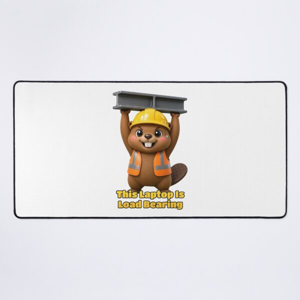 Item preview, This Laptop Is Load Bearing Funny Beaver Laptop Sticker designed and sold by glitchman2.