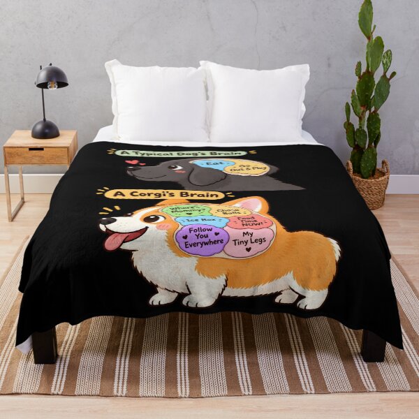Item preview, Funny Corgi Brain vs Typical Dog Brain designed and sold by raewaelchi.
