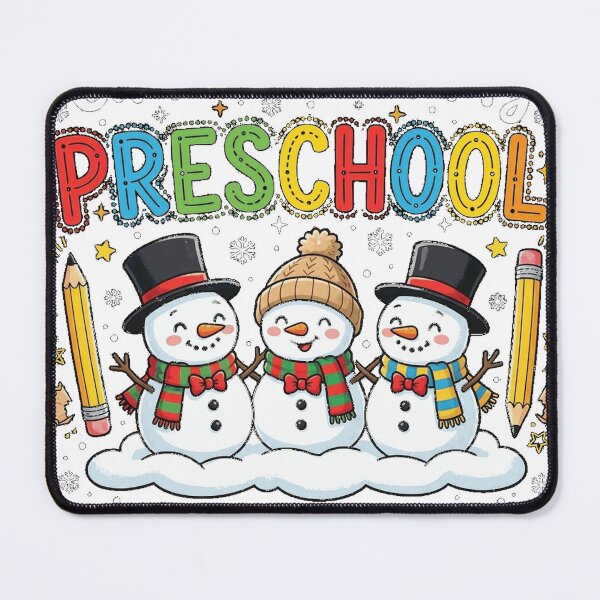 Item preview, Chillin' With My Preschool Snowmies Teacher Christmas Oversized T-Shirt designed and sold by MixyMugs.