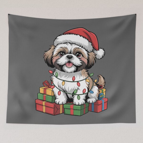 Item preview, Shih Tzu Santa Hat Christmas for Dog Lovers designed and sold by KristineLi.