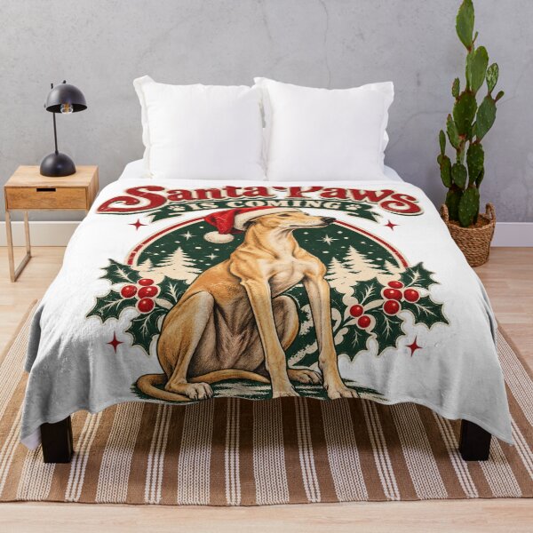 Item preview, Santa Paws Is Coming Greyhound Christmas Shirt, Funny Dog Lover Gift designed and sold by AYOUCHKA.