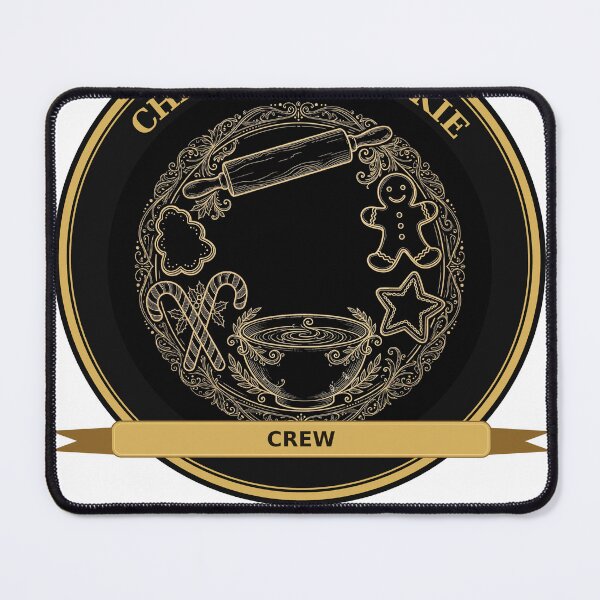 Item preview, Christmas Cookie Crew – Baking Gingerbread Family Gold Badge designed and sold by DRAWARTIST22.