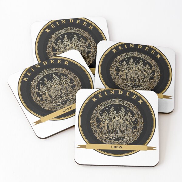 Item preview, Reindeer Crew – Reindeer Family Matching Christmas Gold Badge designed and sold by DRAWARTIST22.