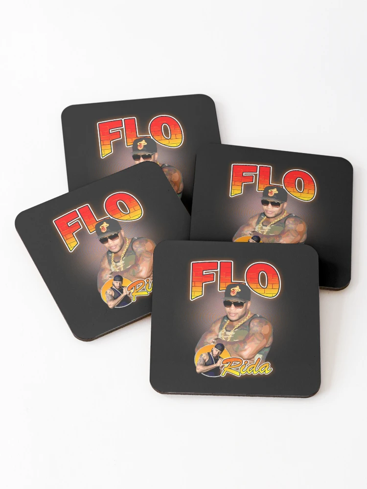 Thumbnail 1 of 5, Coasters (Set of 4), Flo Rida Rapper 90S designed and sold by MoonLipipi.