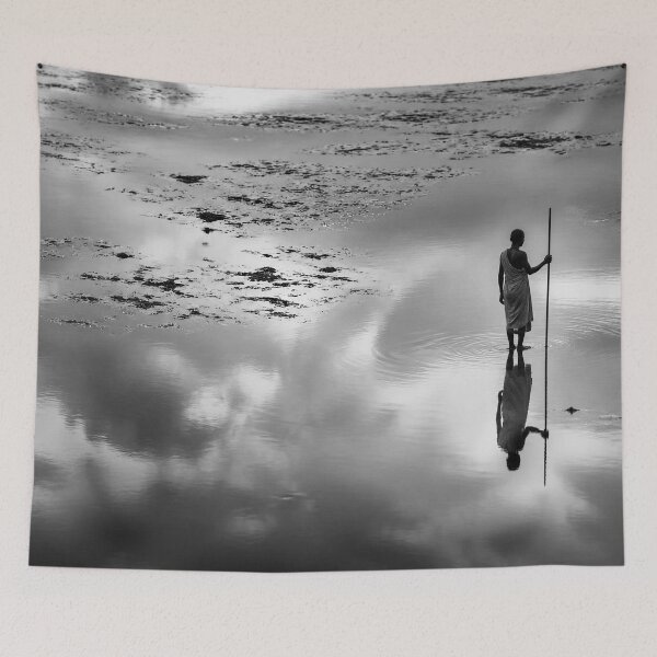 Item preview, Silhouetted figure on Wet sand designed and sold by ConcreteCandy.