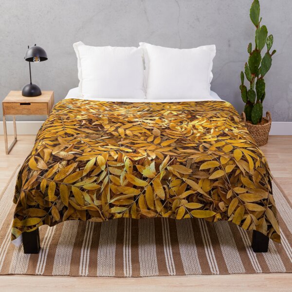 Item preview, Pecan Tree Leaves Across the Ground — Golden Autumn Leaves designed and sold by Stevercortinas.