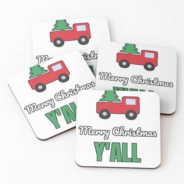 Item preview, Merry Christmas Y'all - Red Truck Christmas Tree designed and sold by dominionartist.