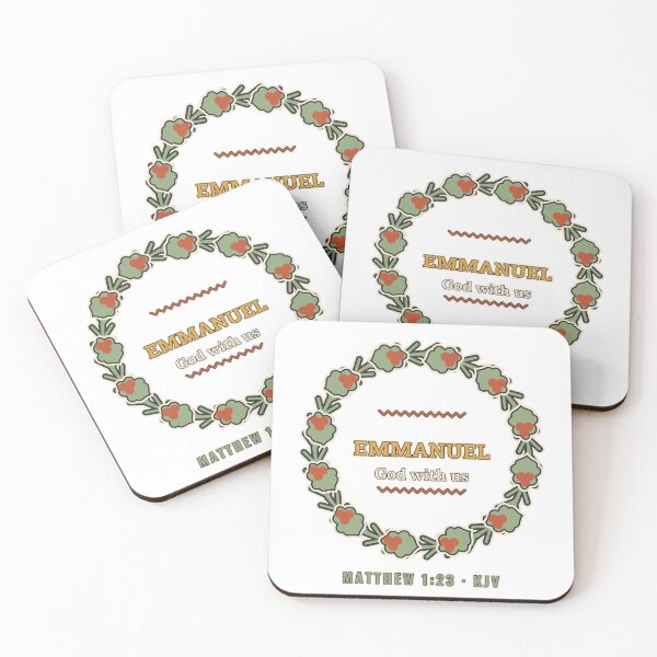 Item preview, Emmanuel God With Us Christmas Wreath Matthew 1:23 designed and sold by Ridge & Rest Goods.