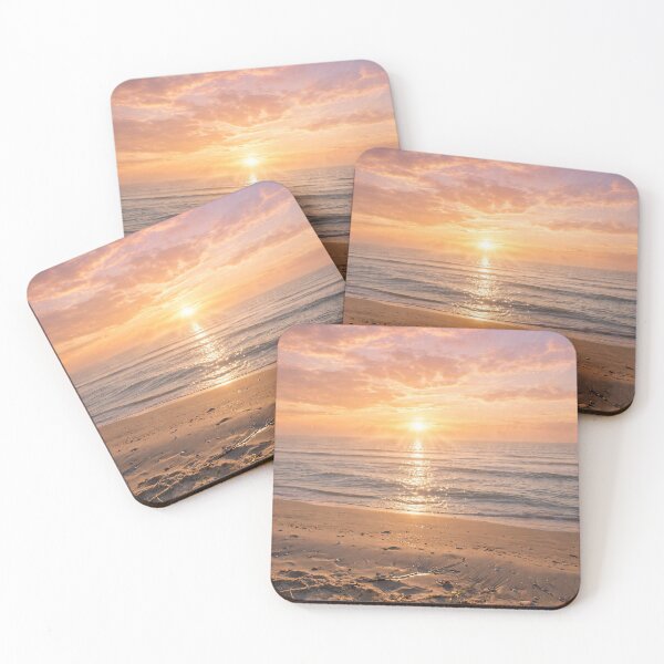 Item preview, Beautiful Sunrise Over a Beach — Golden Morning Ocean designed and sold by Stevercortinas.