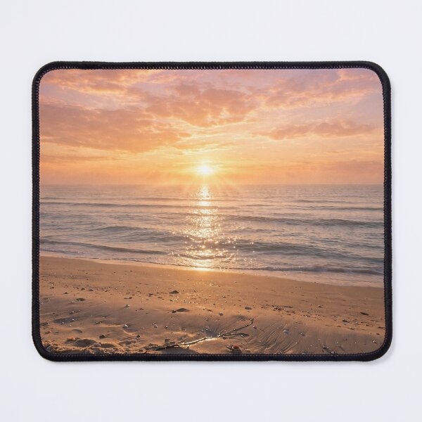 Item preview, Beautiful Sunrise Over a Beach — Golden Morning Ocean designed and sold by Stevercortinas.