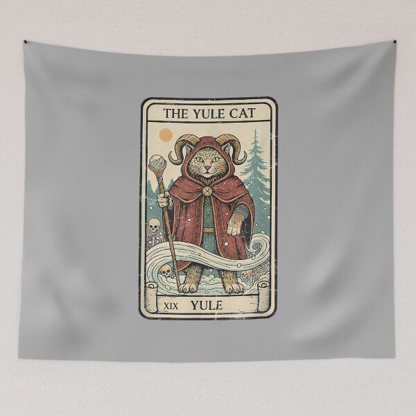 Item preview, Retro Vintage The Yule Cat Tarot Card Christmas Holiday Xmas designed and sold by ArleneRowe.