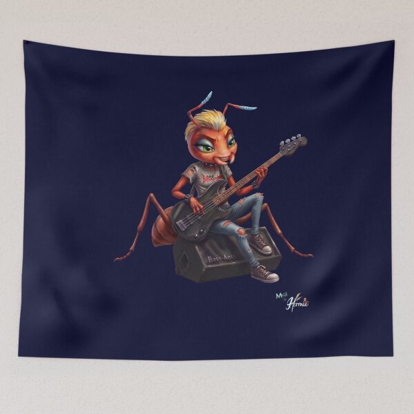 Item preview, MALÚ the Bassist Ant | Cool Rock Bass Guitar Gift designed and sold by HERMIE-design.