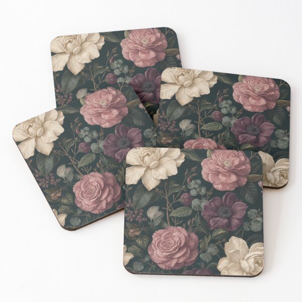 Item preview, Dark Moody Floral Botanical Garden Pattern designed and sold by LakLuxe studio .