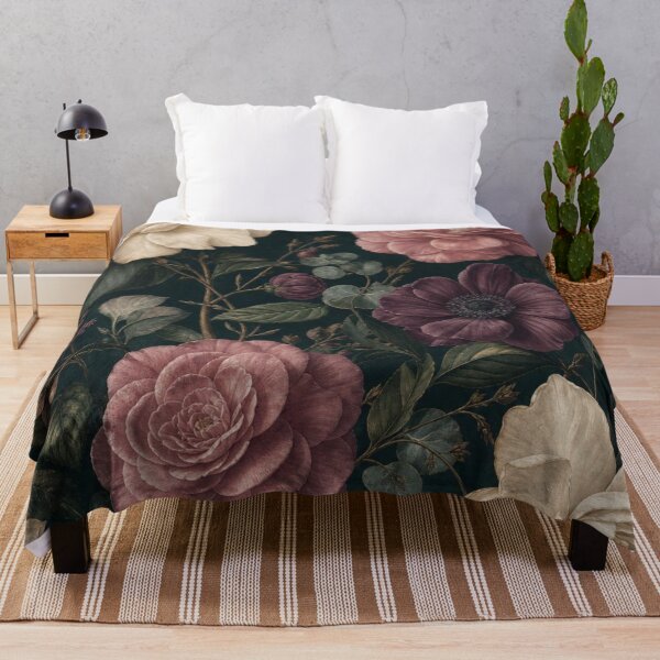 Item preview, Dark Moody Floral Botanical Garden Pattern designed and sold by LakLuxe studio .
