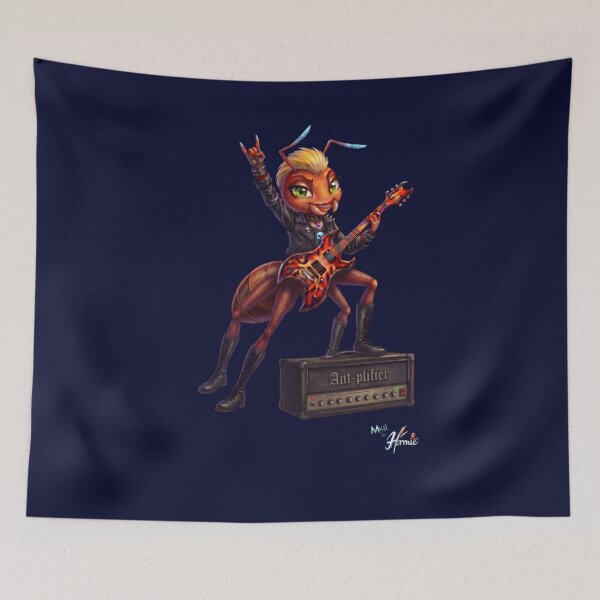 Item preview, MALÚ the Rocking Guitar Ant | Funny Heavy Metal Gift designed and sold by HERMIE-design.