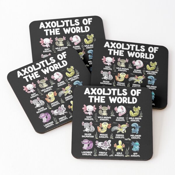 Item preview, CoAxolotls of the World Cute Color Morph Collection designed and sold by MiALopezArt.