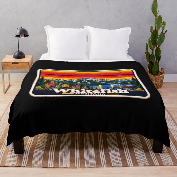 Item preview, Whitefish Montana Scenic Stitch Embroidered Travel Patch designed and sold by Swanny's Custom T-shirt and Gift Designs.