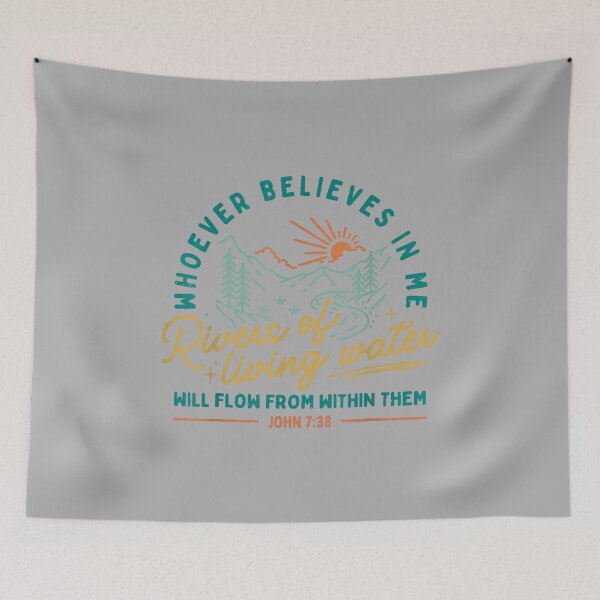 Item preview, Rivers of Living Water John 7 38 Retro designed and sold by ArleneRowe.